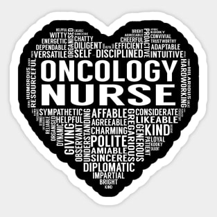 Oncology Nurse Heart Sticker